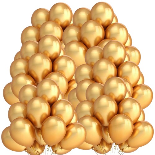 Balony EV27/415 Metaliczne złote 100szt