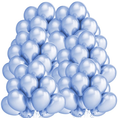 Balony EV27/650 Metaliczne j.niebieski 100szt