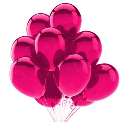 Balony 30 cm Crystal Krystaliczne Fuksja 10szt