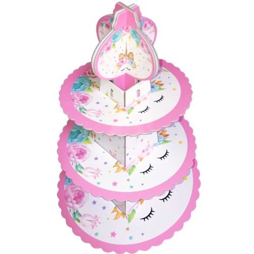 Stojak papierowy do babeczek Jednorożec