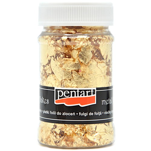 Folia płatki 100ml złote Pentart M9