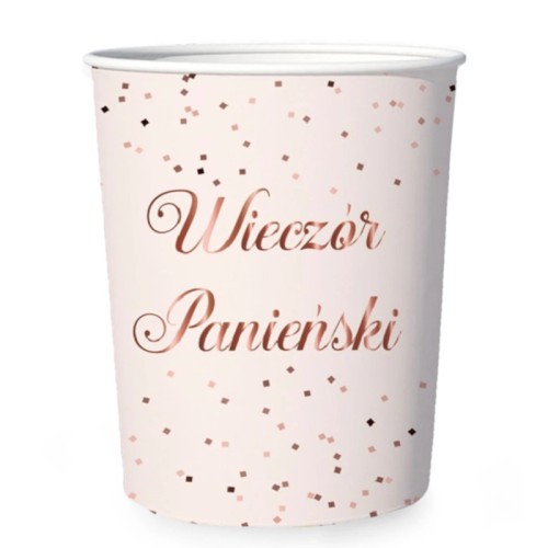 Kubeczki papierowe Wieczór Panieński 9 cm 6 szt