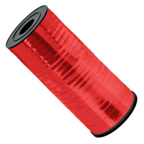 Wstążka plastikowa 5mm x 92m Czerwona Metalizowana