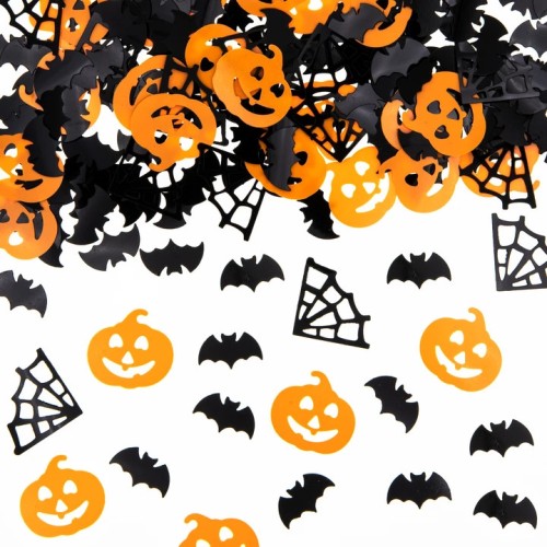Konfetti Halloween - Dynie, pajęczyny, nietoperze