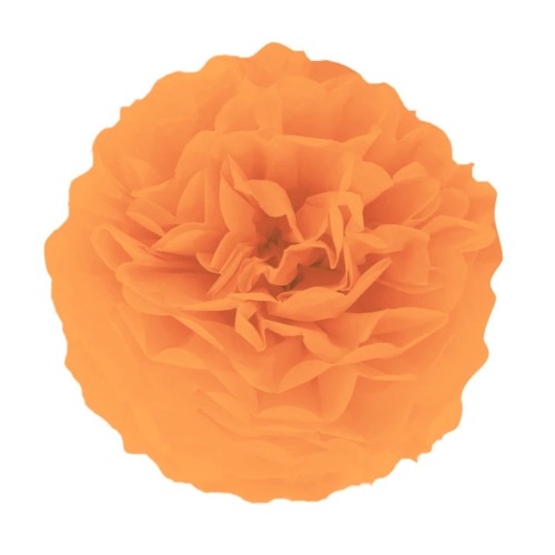 Pompon bibułowy Pomarańczowy 25 cm 