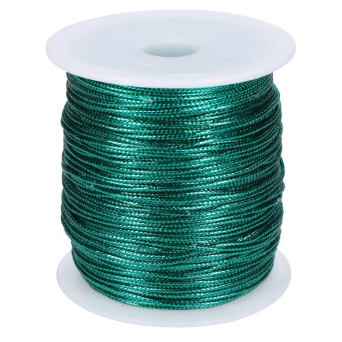 Sznurek metalizowany 1,0 mm x 100 m  Zielony