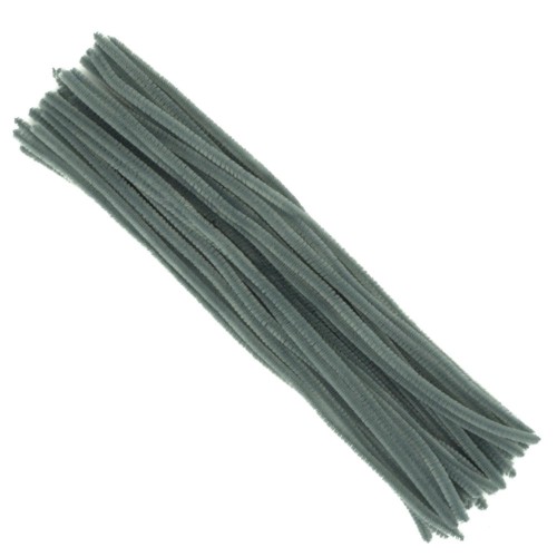 Druciki pluszowe Szare 30 cm 40 szt DPK-22