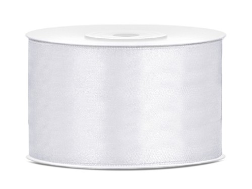 Wstążka Satynowa 38 mm 32 mb FS05-01 biała