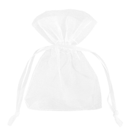 Woreczki z organzy Białe 7x9cm - 10 sztuk