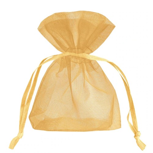 Woreczki z organzy Złote 10x15cm - 10 sztuk