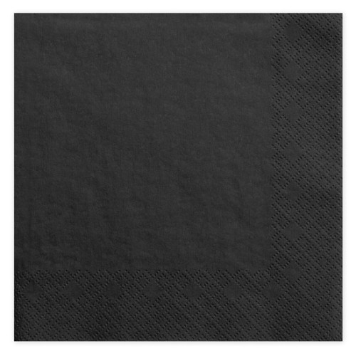 Serwetki 3-warstwowe 33x33 cm Czarne 010
