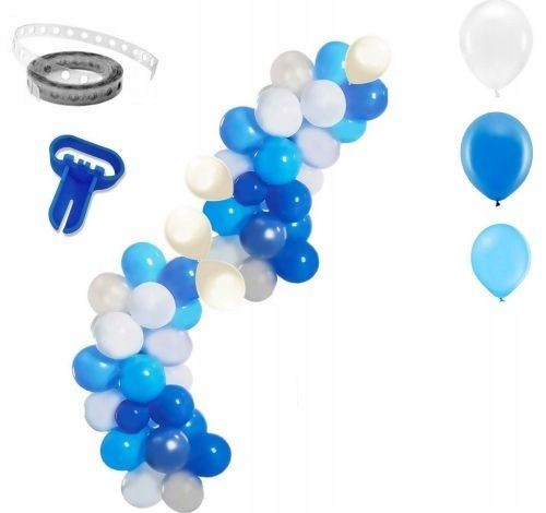 Girlanda Balonowa Biało Niebieska XXL