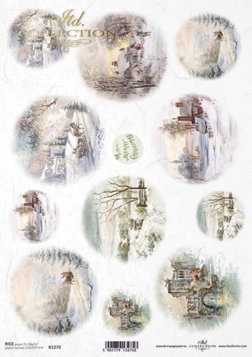 Papier decoupage ryżowy R1270 A4
