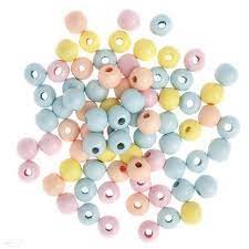Koraliki drewniane Kolorowe Pastel 12mm,40g