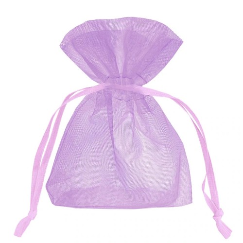 Woreczki z organzy Liliowe 7x9cm - 10 sztuk
