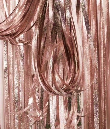 Kurtyna Party Chrome Rose Gold 100x200 cm