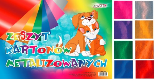 Zeszyt kartonów metalizowanych 25x35cm ZKM-2924