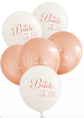 Balony Bride To Be 30cm 6 szt