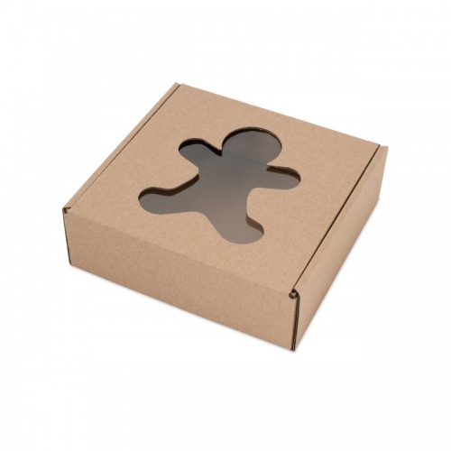 Pudełko fasonowe z okienkiem ciastek 200x200x50mm