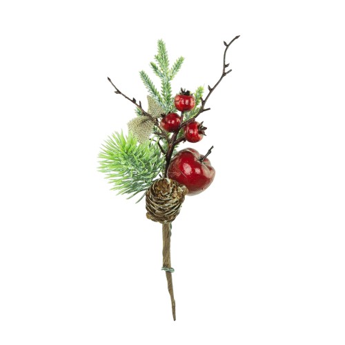 Gałązka świąteczna szyszka,głóg 32cm YC32-01