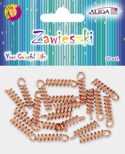 Haczyki wkręcane złote - kpl 20szt