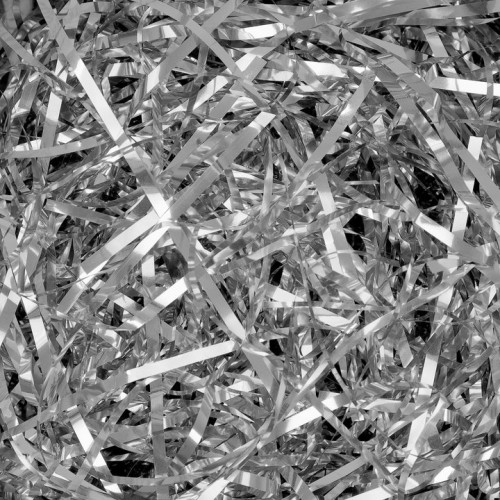 Wypełnienie do prezentów metaliczne paski srebrne 