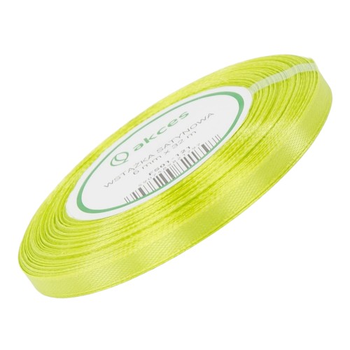 Wstążka Satynowa 6 mm 32 mb FS01-121 j.zieleń