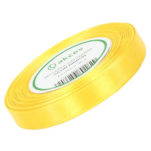 Wstążka Satynowa 12 mm FS02-035 Żółty