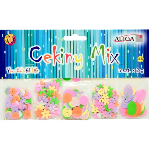 Cekiny mix Aliga wmt-101 5szt x 2g