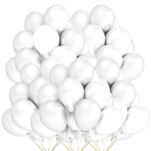 Balony EV23/100/50 Pastel Białe 30cm 50szt