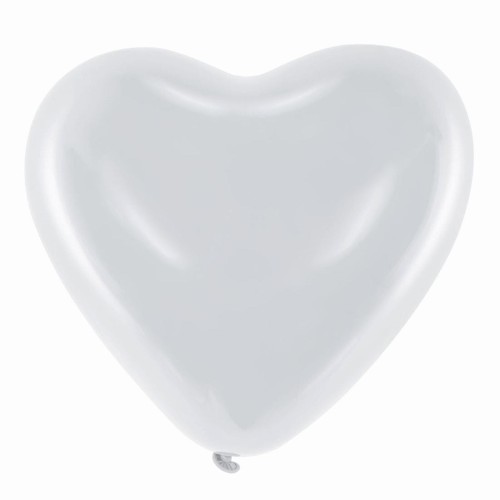 Balon Serce Białe 10"