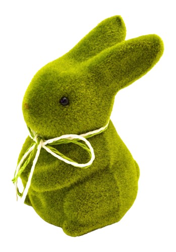 Królik flokowany zielony wys.10cm