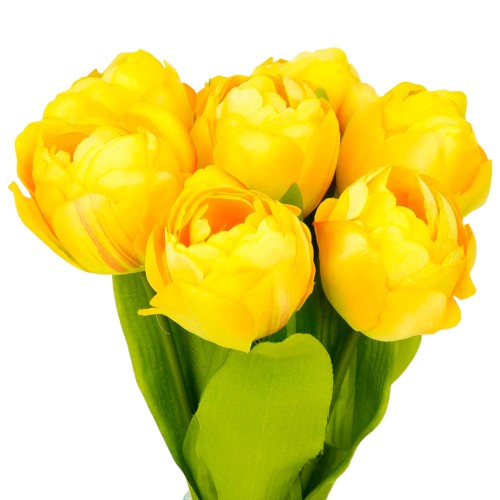 Tulipany sztuczne 7 sztuk 39 cm Żółte