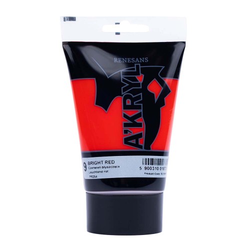 Farba Akrylowa A'KRYL 100 ml 09 Czerwień Błyszcząca