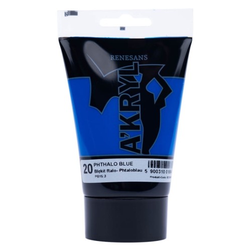 Farba Akrylowa A'KRYL 100 ml 20 Błękit Ftalo