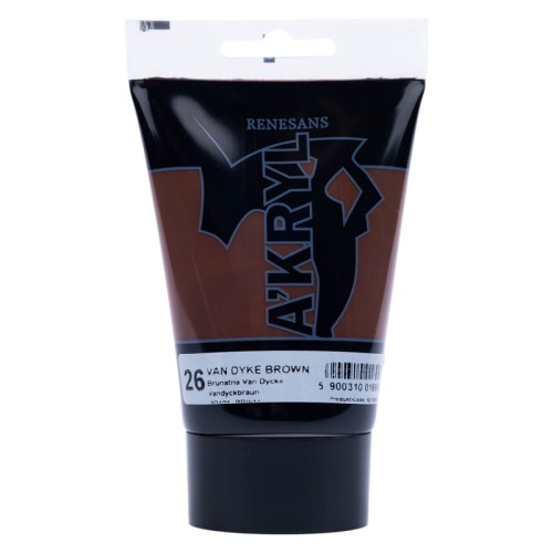Farba Akrylowa A'KRYL 100 ml 26 Brunatna Van Dycka