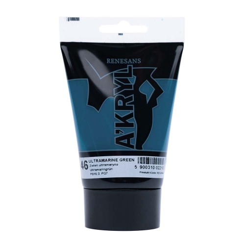 Farba Akrylowa A'KRYL 100 ml 46 Zieleń Ultramaryna