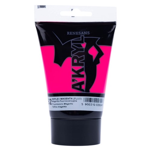 Farba Akrylowa A'KRYL 100 ml 52 Magenta Fluorescencyjna