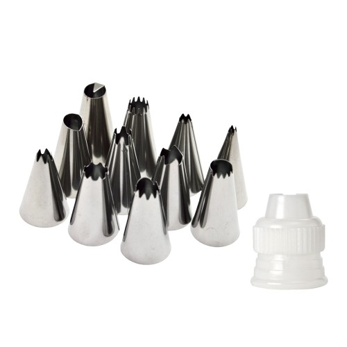 Tylki cukiernicze zestaw 11 szt + adapter do worka