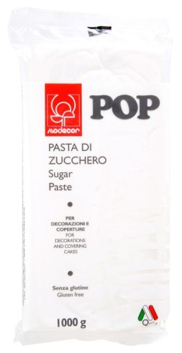 Masa cukrowa lukier POP Modecor biała 1kg
