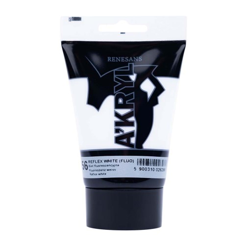 Farba Akrylowa A'KRYL 100 ml 56 Biel Fluorescencyjna