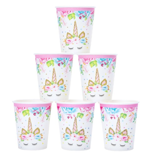Kubeczki papierowe Jednorożec 6 szt JIX