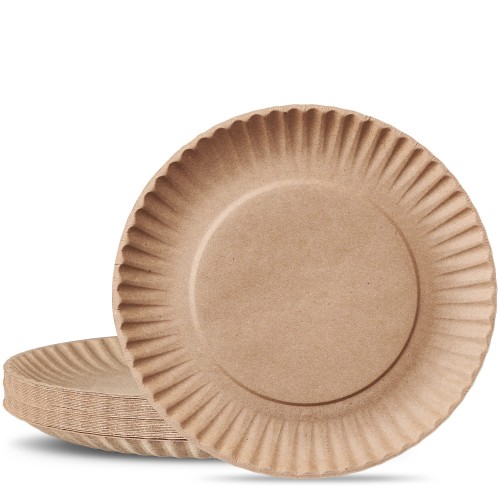 Talerzyki papierowe Kraft EKO 23 cm 25 szt ekologiczne