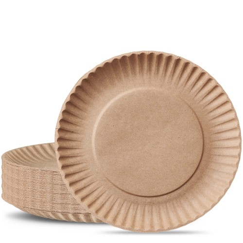 Talerzyki papierowe Kraft EKO 23 cm 50 szt ekologiczne