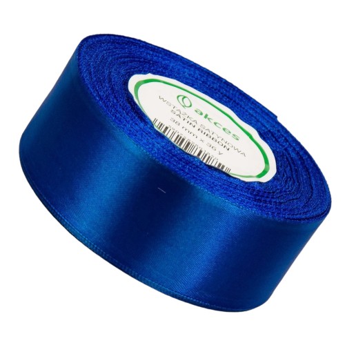 Wstążka Satynowa 38 mm 32 mb FS05-009 c.niebieska
