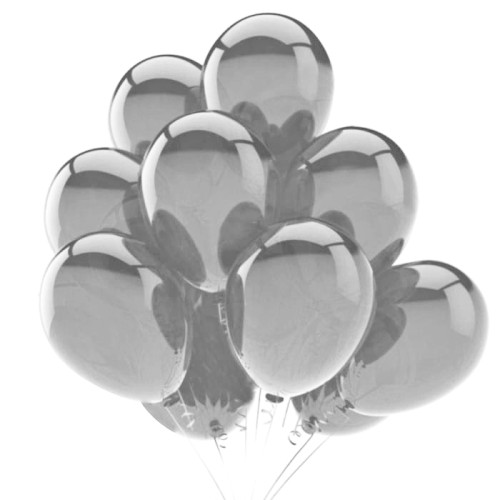 Balony 30 cm Crystal Krystaliczne Srebrne 10szt