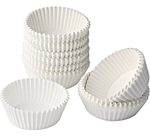 Papilotki na muffinki papierowe białe 200szt 7x3cm