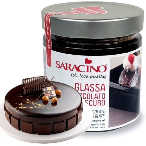 Polewa lustrzana Mirror Glaze Saracino ciemna czekolada 350g