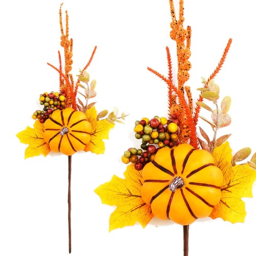 Gałązka dekoracyjna z dynią 40cm JESIENNA Halloween DEKORACJA