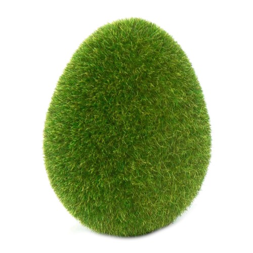 Jajko flokowane zielone 10 cm DEKORACJA WIELKANOC